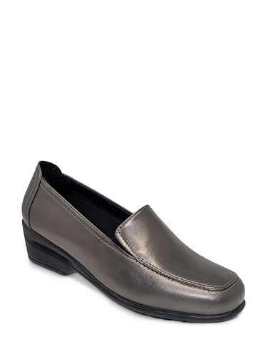 Slip On Wide E Fit Leather Shoe