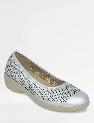 Wide E Fit Ballet Pumps with Cushioned Insock