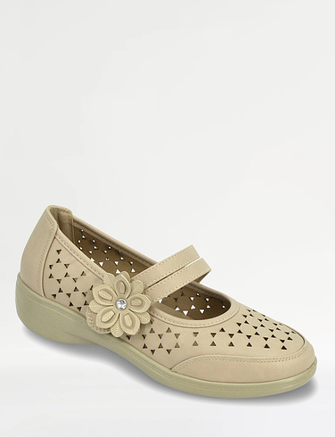 Comfort Bar Wide E Fit Shoes