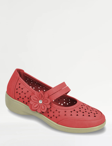 Comfort Bar Wide E Fit Shoes