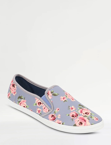 Dr Keller Wide Fit Slip On Canvas Shoe