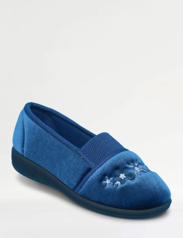 Elastic Gusset EEE Fit Slipper