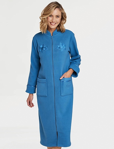 Lady Olga Ladies Polar Fleece Zip Front Dressing Gown — Sandras-Online