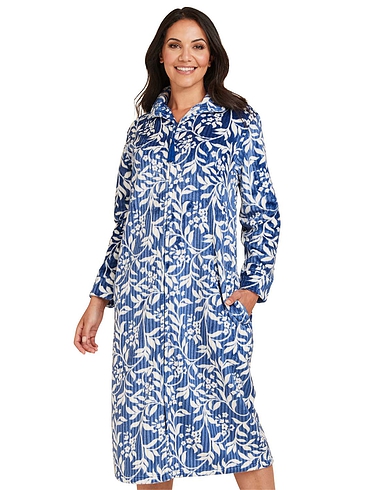 Supersoft Printed Zip Dressing Gown