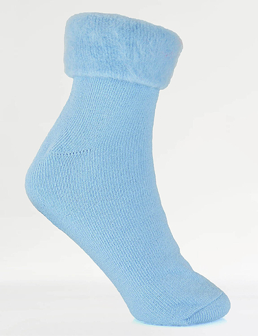 Ladies Brushed Fabric Bedsocks