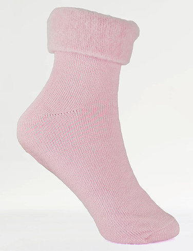 Ladies Brushed Fabric Bedsocks