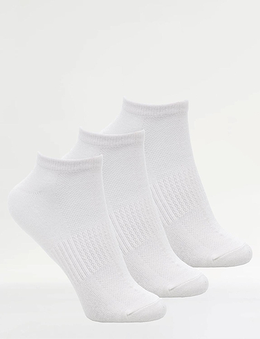 Pack Of 3 Bamboo Trainer Socks With Arch Support