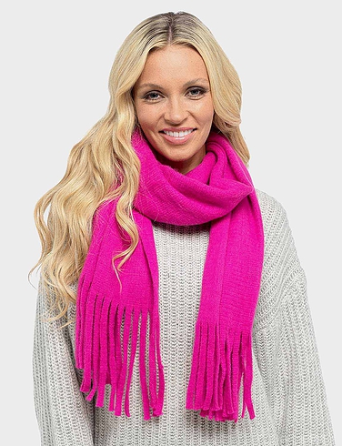 Plain Scarf With Tassles