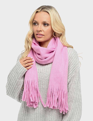 Plain Scarf With Tassles