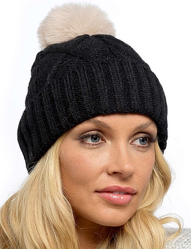 Ladies Cable Bobble Hat