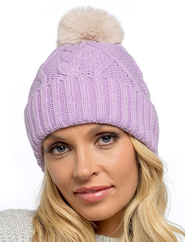 Ladies Cable Bobble Hat
