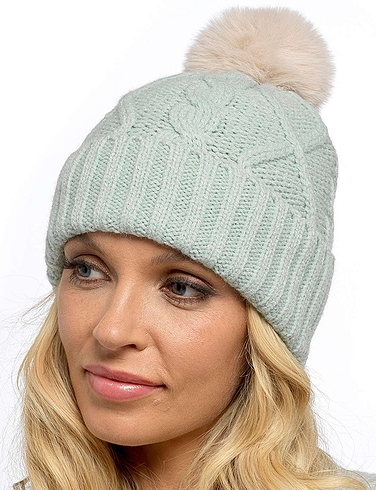 Ladies Cable Bobble Hat
