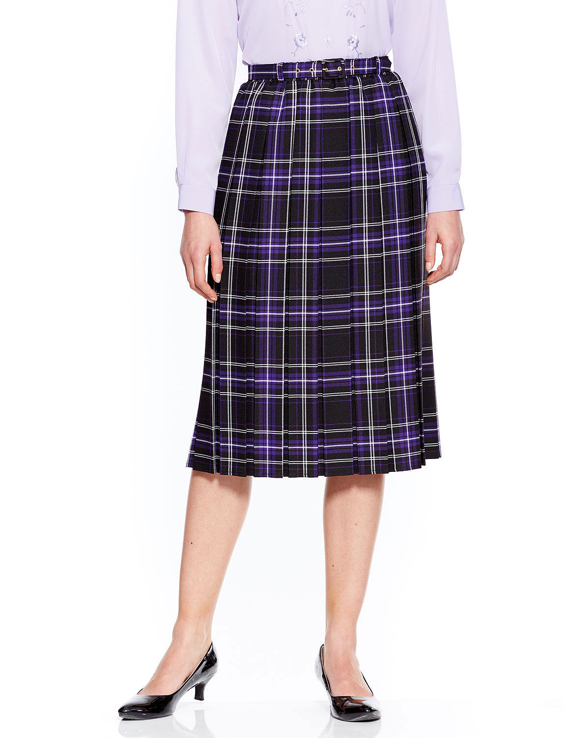 Ladies Box Pleat Skirt (Length 27 Inches) | Chums
