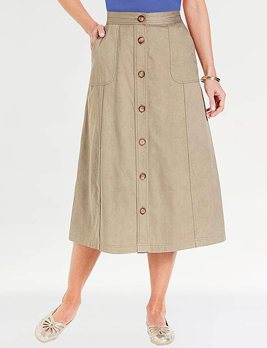 Button Through Skirt
