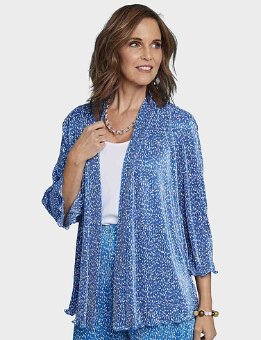 Floral Plisse Soft Jacket