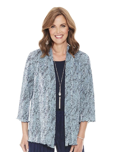 Floral Plisse Soft Jacket