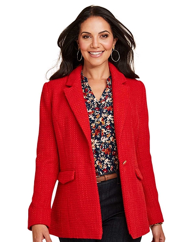 Tailored Lined Boucle Blazer