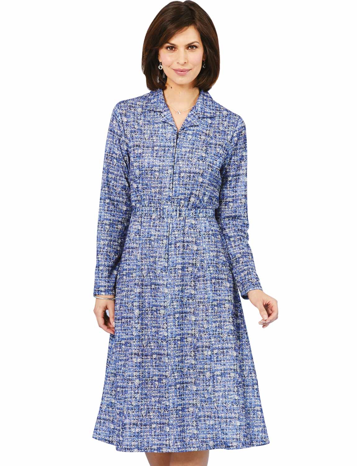 zip front gown