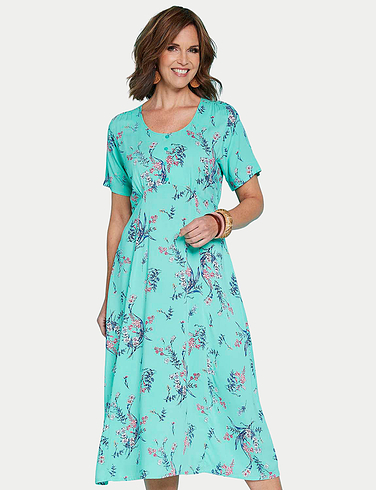 Viscose Print Tea Dress