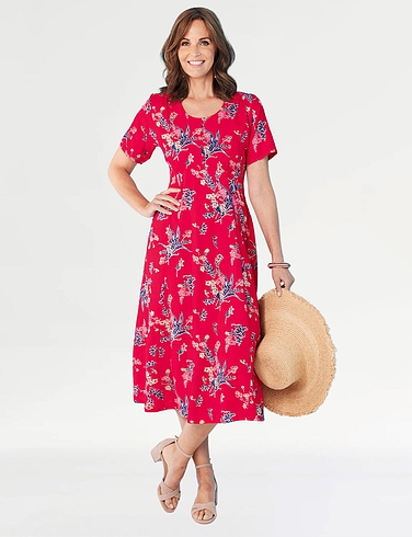 Viscose Print Tea Dress