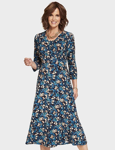 Knitted Three Quarter Sleeve Tea Dress