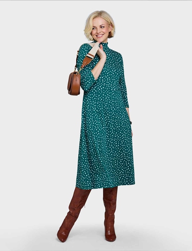 Jersey Spot Print Dress