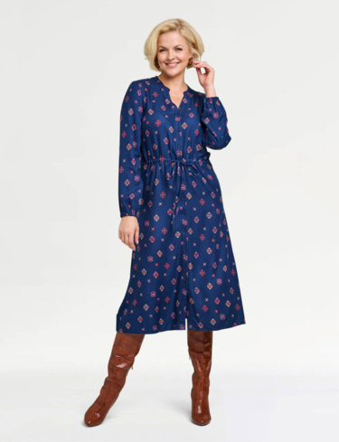 Viscose Twill Print Dress