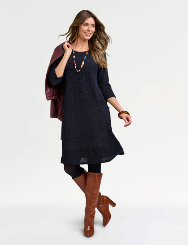 Boucle A Line Pocket Dress