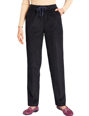 Tie Waist Corduroy Trouser