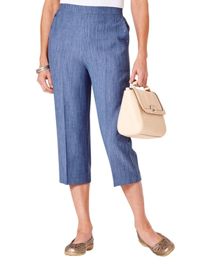 Linen Look Crop Trouser
