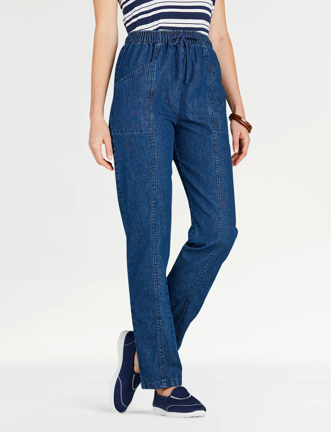 Ladies Elasticated Waist Pull On Jean 