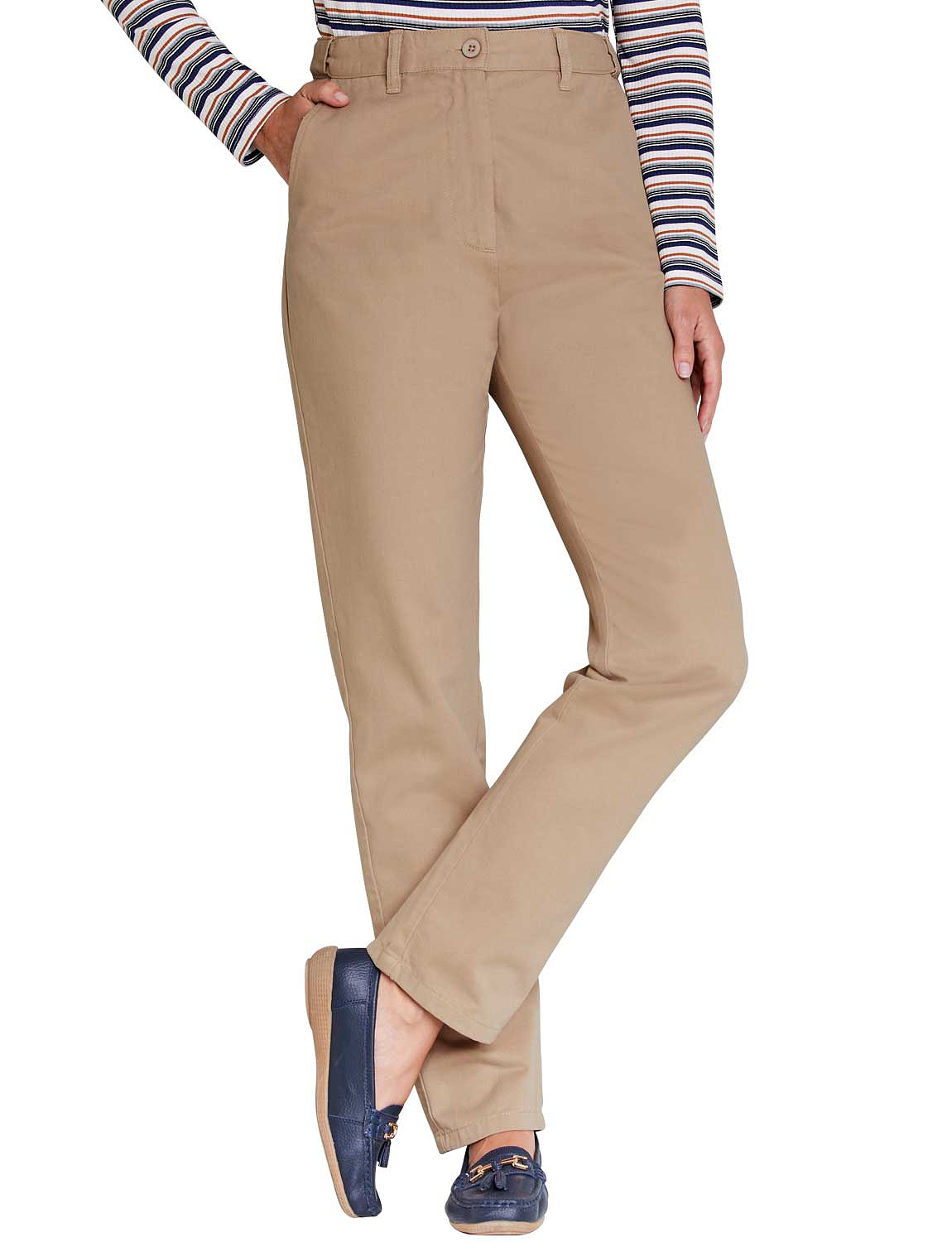 Brushed Cotton Hidden Elastic Waist Trouser Chums