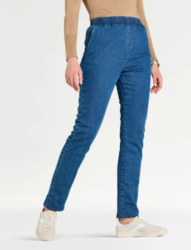 Fleece Lined Pull On Jean