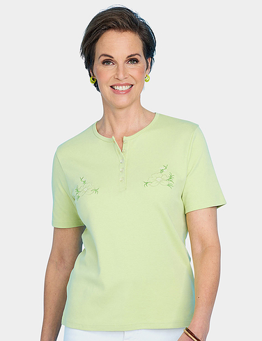 LadiesGrandadTopWithEmbroidery