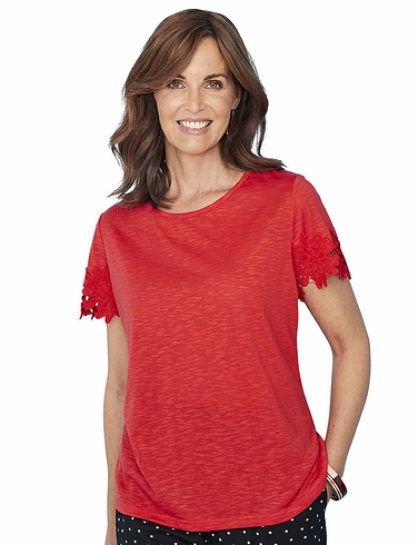 Lace Cuff T-Shirt
