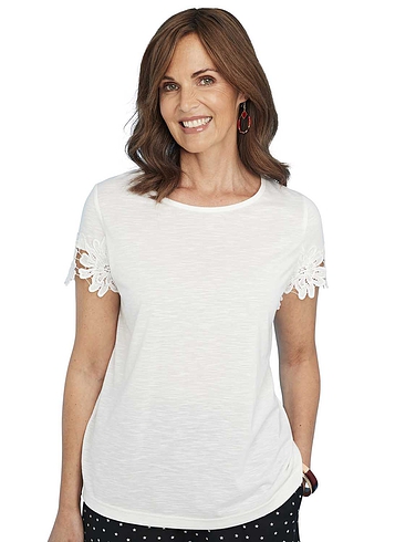 Lace Cuff T-Shirt
