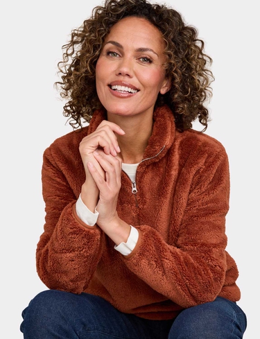 Half Zip Fleece Top