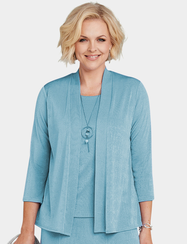 Slinky Mock 2 in 1 Top and Necklace