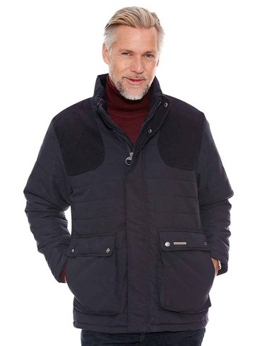 Champion Cord Panel Coat - Navy