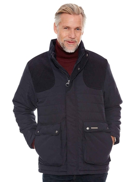 Champion Cord Panel Coat - Navy