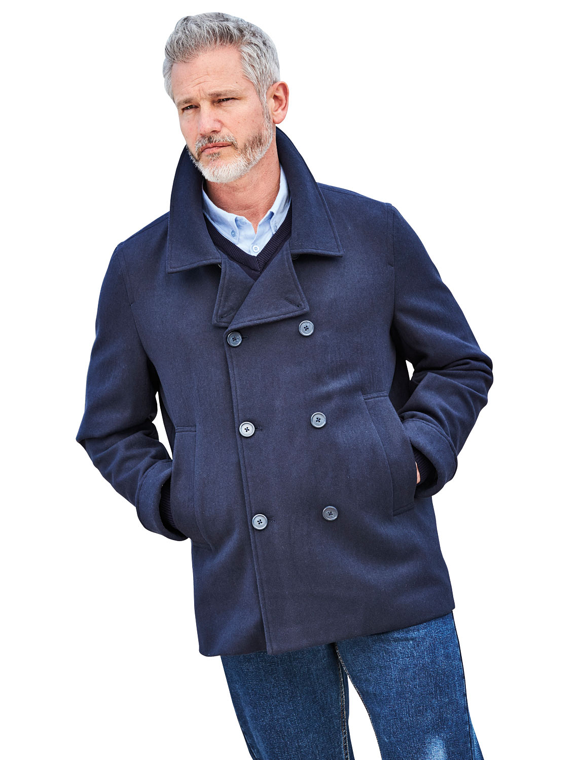 Mens Wooltouch Reefer Jacket Chums