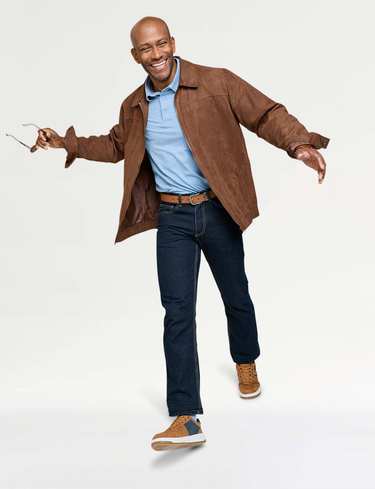 Pegasus Faux Suede Jacket