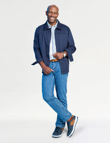 Pegasus Zip Cotton Jacket With Cord Collar