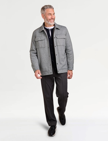 Pegasus Tweed Look Sherpa Lined Jacket