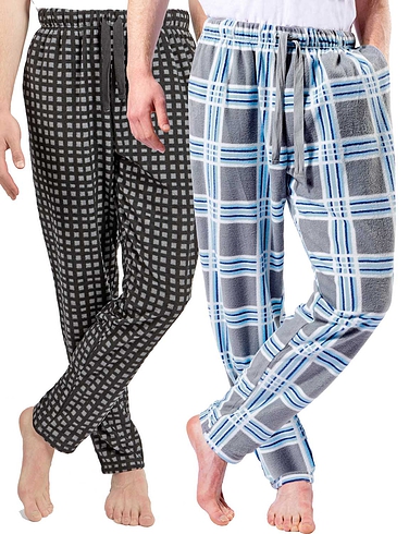 2 Pack of Thermal Fleece Knitted Lounge Pants - Assorted