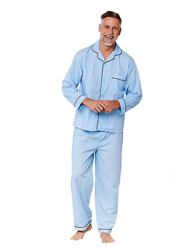 Mens Champion Quality Nightshirt Brushed Cotton Loungewear Medium 38-40 , Light Blue