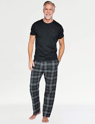 Farah Crew Neck T Shirt Woven Pant Lounge Set