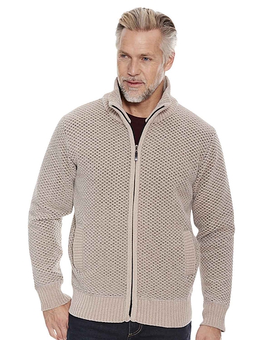 mens fleece cardigan uk