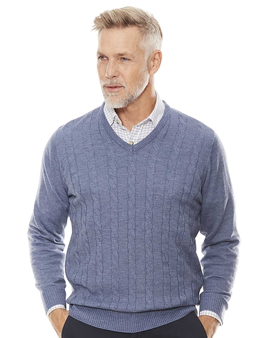 next mens v neck jumpers