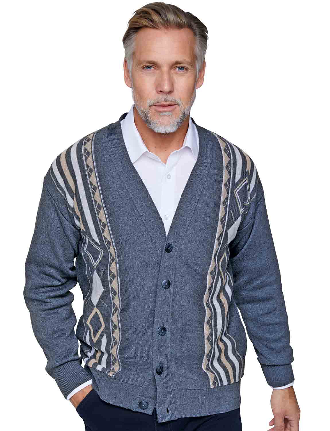 Mens Tootal Contrast Jacquard Cardigan Chums